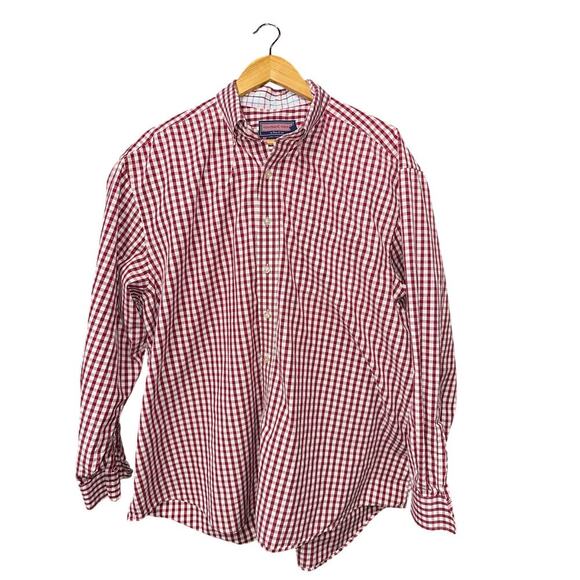 Vineyard & Vines Men’s Button down Murray Shirt Cotton Red Check XXL preppy - Picture 1 of 9